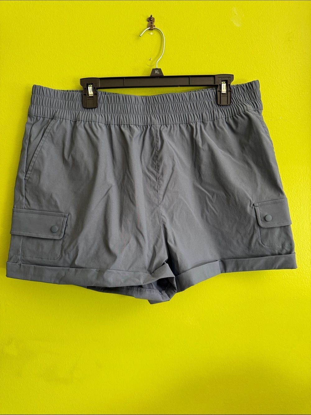 NWOT Mondetta Outdoor Project Blue Cuffed Elastic Waist Shorts Size XL